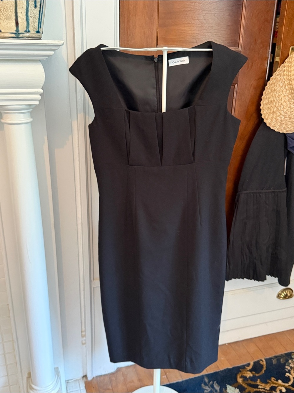 Calvin Klein Blackโ Square-Neck Sheath Midi Dress- worn about 3x